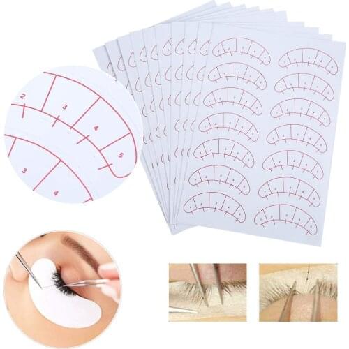Eye Mapping Stickers Lash Map Under Eye Stickers Eyelashes Stickers for Lash Beginner Training and Practice 140 Pcs / 10-Sheets
