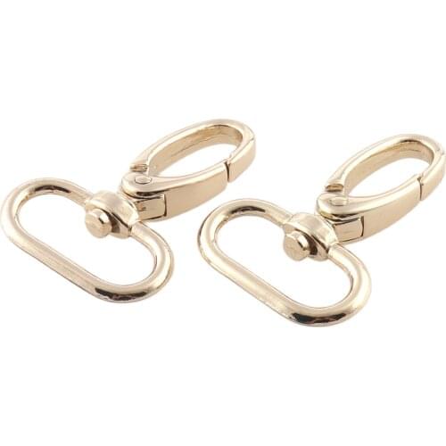 Light gold Swivel Clasp Snap Hooks Trigger Clasps Push Gate Hooks For Purse Strap/Key chain 1''inch(25mm)inner