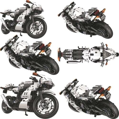 Technic Grand Prix Motorcycle Racing Building Blocks Sets Bricks Classic Car Model Kids Toy For Children