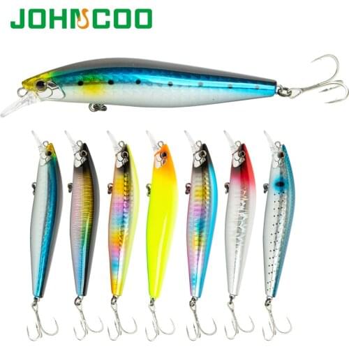 JOHNCOO 1pcs Sinking Minnow Hard Bait 105mm 17g Fishing Lure Tungsten Weight Slider System Long Casting Wobbler Artificial Bait