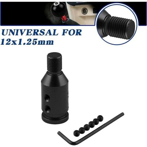 Universal Aluminum Shift Knob Adapter for Non Threaded Gear Shifters 12x1.25mm