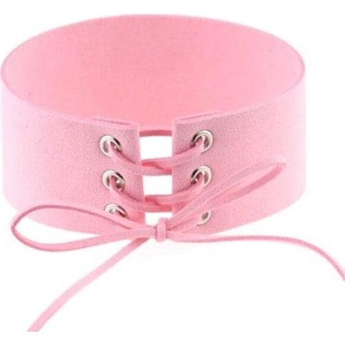 Popular Women Necklace Vintage Gothic Harness Collar Necklace For Women Velvet Belt Chic Choker Necklace