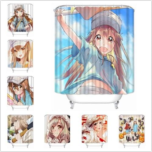 Musife Custom Cells at Work! Shower Curtain Waterproof Polyester Fabric Bathroom With Hooks DIY Home Decor