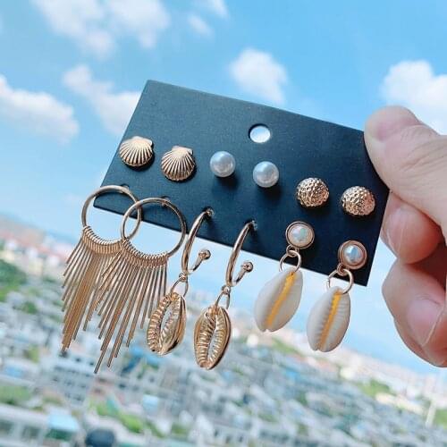 YADA 2021 Crystal Tassel Earring Statement Beach Natural Sea Shell Earring For Women Jewelry Accessories Earrings Femme ER200206