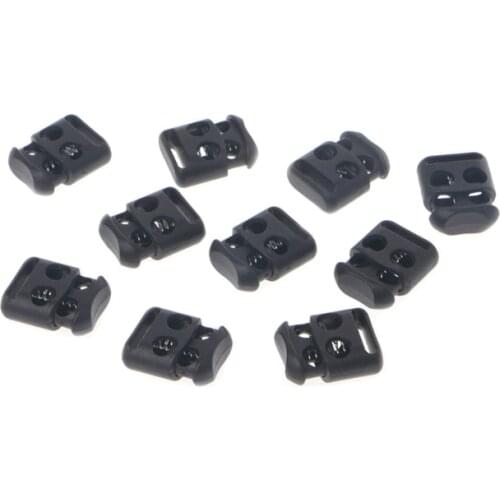 10 Pcs/Lot Non-Slip Shoelace Buckle Clip Stopper Rope Clip Clamp Cord Cable Lock