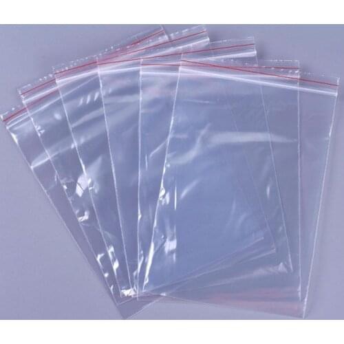 100pcs Clear OPP Cellophane Zip Lock Bags Top Seal Bags For candy Gifts Packing 19x13cm; unilateral thickness: 0.05mm