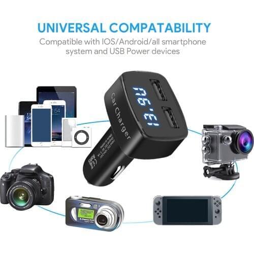 2 Port Mini Dual USB Car Charger Adapter 3.1A Car USB Charger Mobile Phone USB Car-charger Auto Charge For Smart Phone Tablet