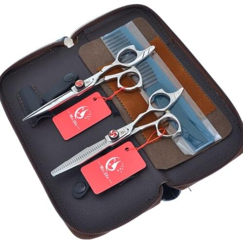 5.5" Professional Salon Barber Hair Scissors Set Add Comb Bag Hairdressing Cutting Scissor Thinning Shears Japanese Steel A0166A