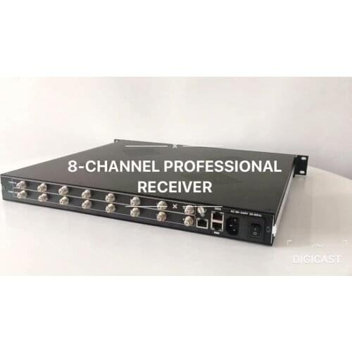 8 Channel Satellite Receiver TV Professional Receiver For IPTV And OTT Streaming DVB To IPTV Gateway