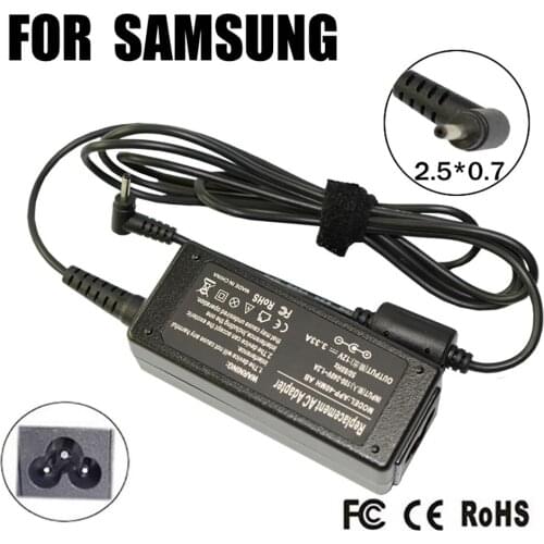 12V 3.33A 40W laptop AC power adapter charger for Samsung Smart PC 500T XE300TZC XE300TZCI XE700T1C Pro 700T 2.5mm * 0.7mm