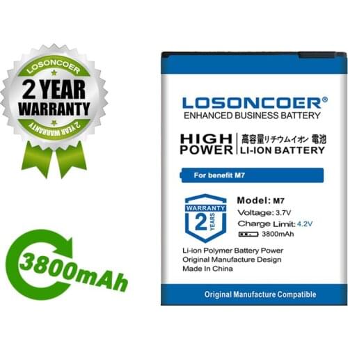 LOSONCOER Battery 3800mAh Battery For ARK Benefit M7