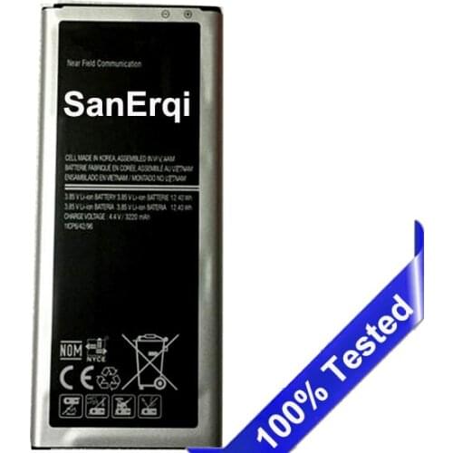 SanErqi EB-BN910BBE For Samsung Galaxy NOTE 4 IV SM-N910 N910A N9100 3220 mAh EB-BN910 Battery