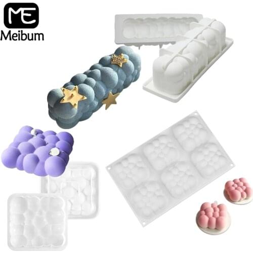 Meibum Non-Stick Silicone Cake Molds Auspicious Clouds Bubble Mousse Baking Moulds Pastry Decorating Tools Kitchen Bakeware