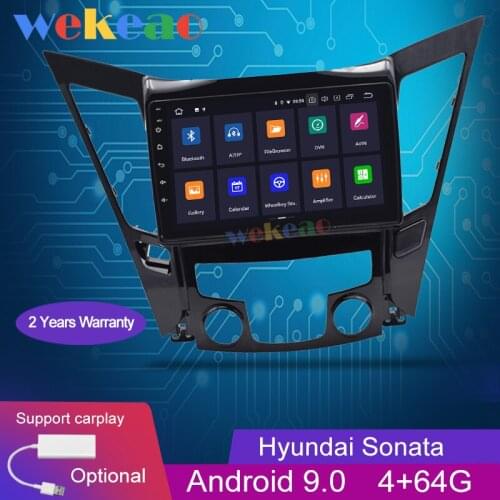 Wekeao Touch Screen 9'' 1 Din Android 9.0 Car Radio Automotivo For Hyundai Sonata I40 I45 Android Auto GPS Navigation 2011-2015