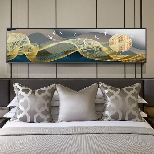 Large 5D Diy Diamond Painting Gold foil lines Green Rhinestone Cross Stitch Square Round Drill Mosaic Embroidery A580