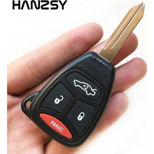4 Buttons Remote Key Case Cover For Chrysler 300 Dodge Dakota Durango Jeep Grand Cherokee Commander Aspen Car key Shell Fob
