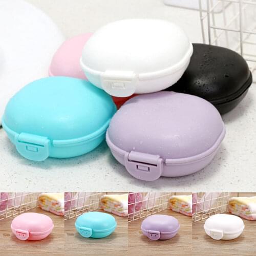 5 Colors Bathroom Soap Case Dish Plate Case Home Shower Travel Hiking Holder Container Plastic Portable Soap Box With Lid New