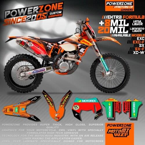 CustomizableTeam Graphics Backgrounds Decals 3M Stickers Kits For KTM SX SXF EXC XCW 125 250 450 530 2008 -2018