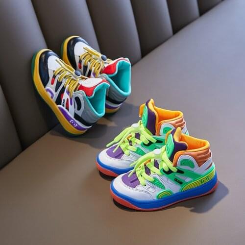 Tennis Childrens Sneakers Boy Fashion Kids Running Shoes Girl Casual Boat Shoes Child Sneaker Kids Flat High Quality XZ119