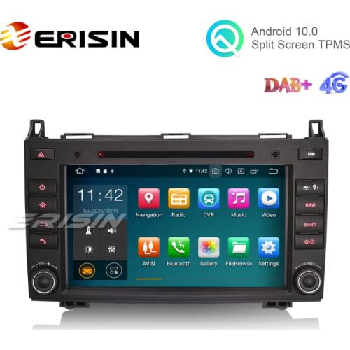 Erisin 5121 8" Android 10.0 Car DVD Radio OBD GPS 4G TPMS DAB+ CarPlay+ for Benz B200 Sprinter Viano Vito