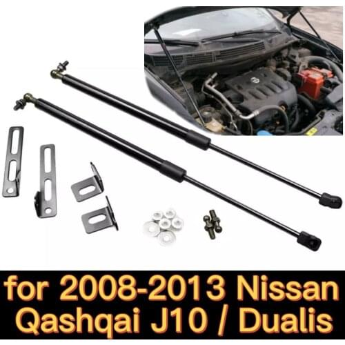 For Nissan Qashqai J10 for Nissan Dualis 2008-2013 Front Hood Bonnet Gas Struts Lift Support Shock Damper Charged Absorber