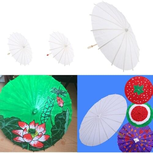 Chines Traditional Paper Umbrella Party Supplies, Mini Paper Parasol Umbrellas Blank Paper Umbrellas DIY Craft Graffiti Kids Toy
