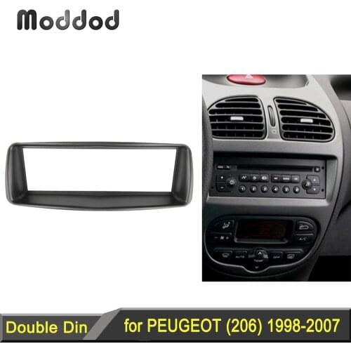 Single Din Audio Fascia for PEUGEOT 206 Stereo Radio GPS DVD Stereo CD Panel Dash Mount Installation Trim Kit Frame
