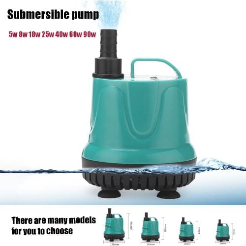 5-90W Water pump Fish tank submersible pump Bottom suction pump Water pump Bottom filter manure suction pump for aquarium 220V
