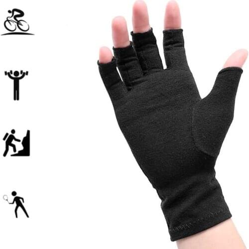2021 New Arrivals Sports Gloves Cycling Hiking Tennis Gloves Harf-Finger Joint Relief Unisex Winter Warm Gym Gloves 1 Pair