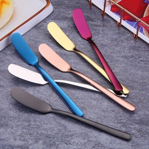 Stainless Steel Butter Knife Pizza Hole Cheese Dessert Jam Knife Cutlery Cream Knifes Breakfast Toast Bread Knife Kichen Tools
