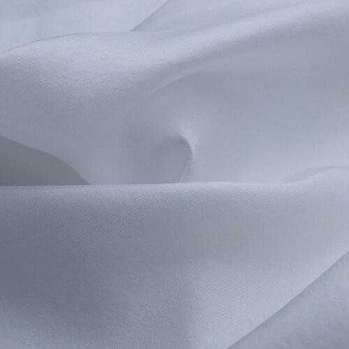 Wholesale White Solid Color White 114CM Wide 8MM Silk Habotai Fabric for Dress Shirt Clothes Cheongsam Y052