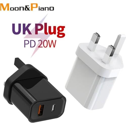 PD20W QC 3.0 Fast Charging Usb C UK Charger For Mobile Phone USB Charger Singapore Malaysia Travel Wall Adapter Quick Charge