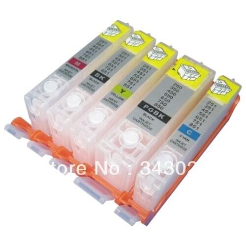 PGI 250 Refillable ink cartridge for Canon Pixma ip7220/ MG5420/MX922 printer ink with chips