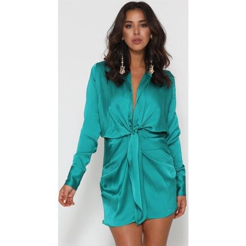 Dress Womens Summer Dresses 2021 Long Sleeve Turn-Down Collar Ruched Bandage Homewear Sleep Dress For Woman Female Vestido Robe