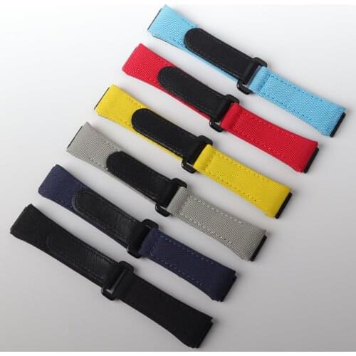 Top quality 25mm men Nylon Canvas Stitching Genuine Leather Watchband For Richard Strap Accessory Man MILLE Watch band