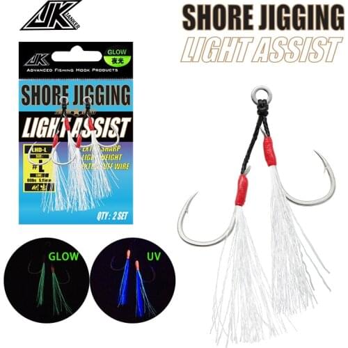 JK New Fishing LHD Super Tuff Line Double Auxiliary Hook Salt-Resistant Tin Coated High Carbon Steel Fishing Hook Supplies