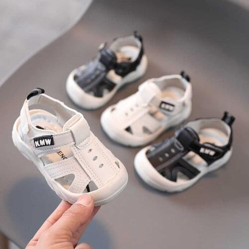 Summer male baby sandals 0 Baotou soft-soled toddler shoes 1 to 3 years old childrens little girls sandals