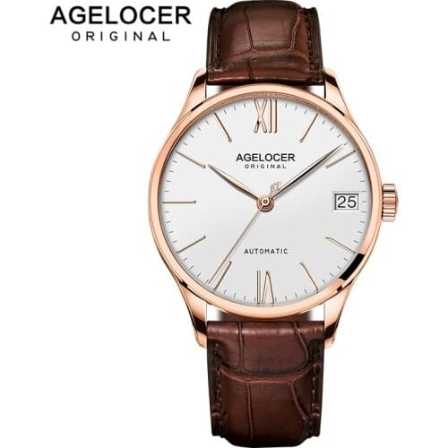 Swiss Mens watches automatic mechanical watch power reserve 80 hours clock militar watch top brand AGELOCER sports watch men