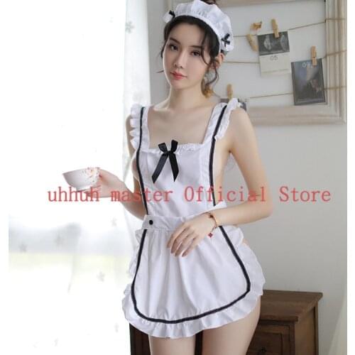 Sex doll costume Role play Sexy uniforms The maid outfit White lace Party Sexy maids uniform
