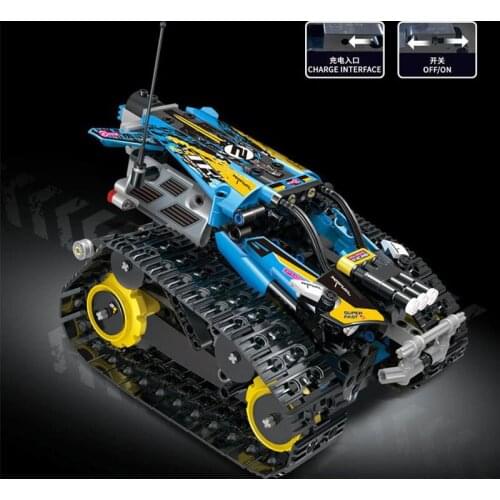 MOULD KING Creative APP Remote Control Car Bricks Electric RC Tracked Racer Model Building Blocks Toys For Children Gifts