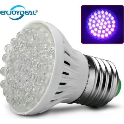 Enjoydeal E27 38LED Plant Grow Light Lamp Ultra Bright UV Purple Ultraviolet Growing Light Lamp Bulb Energy saving 110/220V