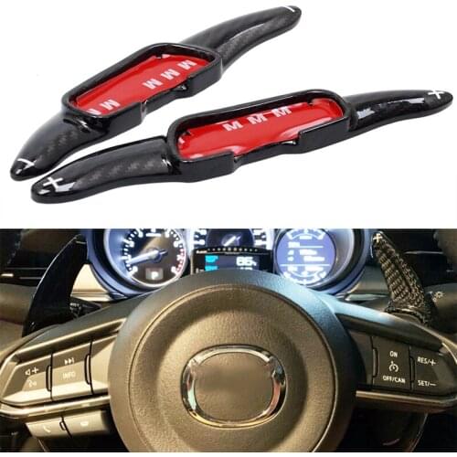 Steering Wheel Shift Paddle Extension For Mazda 3 6 CX-4 CX4 CX5 CX-5 Atenza Axela car accessories Carbon Fiber