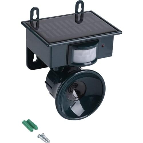 Solar Powered PIR Motion Sensor Ultrasonic Pest Animal Repeller Bird Dog Cat Fox Mouse Chaser for Home and Garden