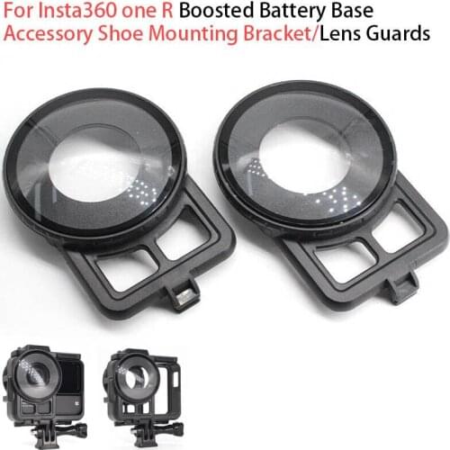 Boosted Battery Base Lens Protection Cover Cap for Insta360 ONE R Dual-Lens Mod Double glass Lens Guards Accessories