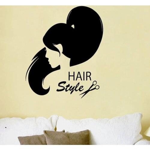 ZOOYOO Hairstyle Hair Salon Wall Sticker Home Decor Living Room Bedroom Decoration Wall Art Murals Wallpaper