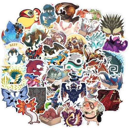 10/30/50pcs/pack Monster Hunter Hot Game Stickers Lable For Motorcycle Notebook Computer Car Childrens Toys Guitar Refrigerator