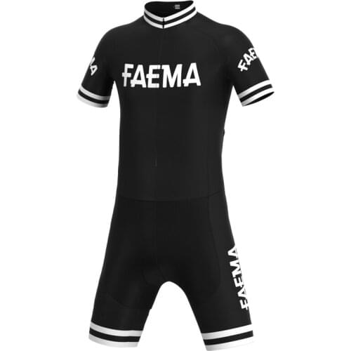 1955 Competition Italy FAEMA Team Retro Man Black Cycling Jumpsuit Jersey Triathlon Bike Siamese Jersey maillot ciclismo hombre