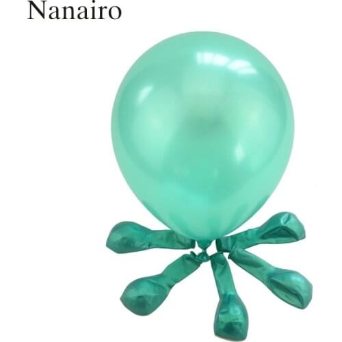 20pcs 10inch Green Air Balloons Latex Helium Arch Pearl Wedding Party Birthday Ball Decoration Crafts Festive Events Supplies