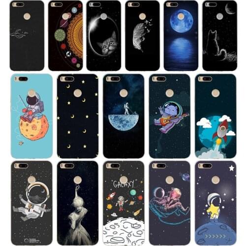350FG Space Moon Soft Silicone Tpu Cover phone Case for xiaomi redmi mi 8 A1 A2 lite