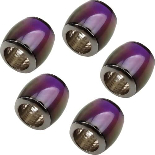 5 PiecesColor Change Mood Beads Thermo Sensitive Barrel Spacer for DIY Making Findings Crafts 7x7mm